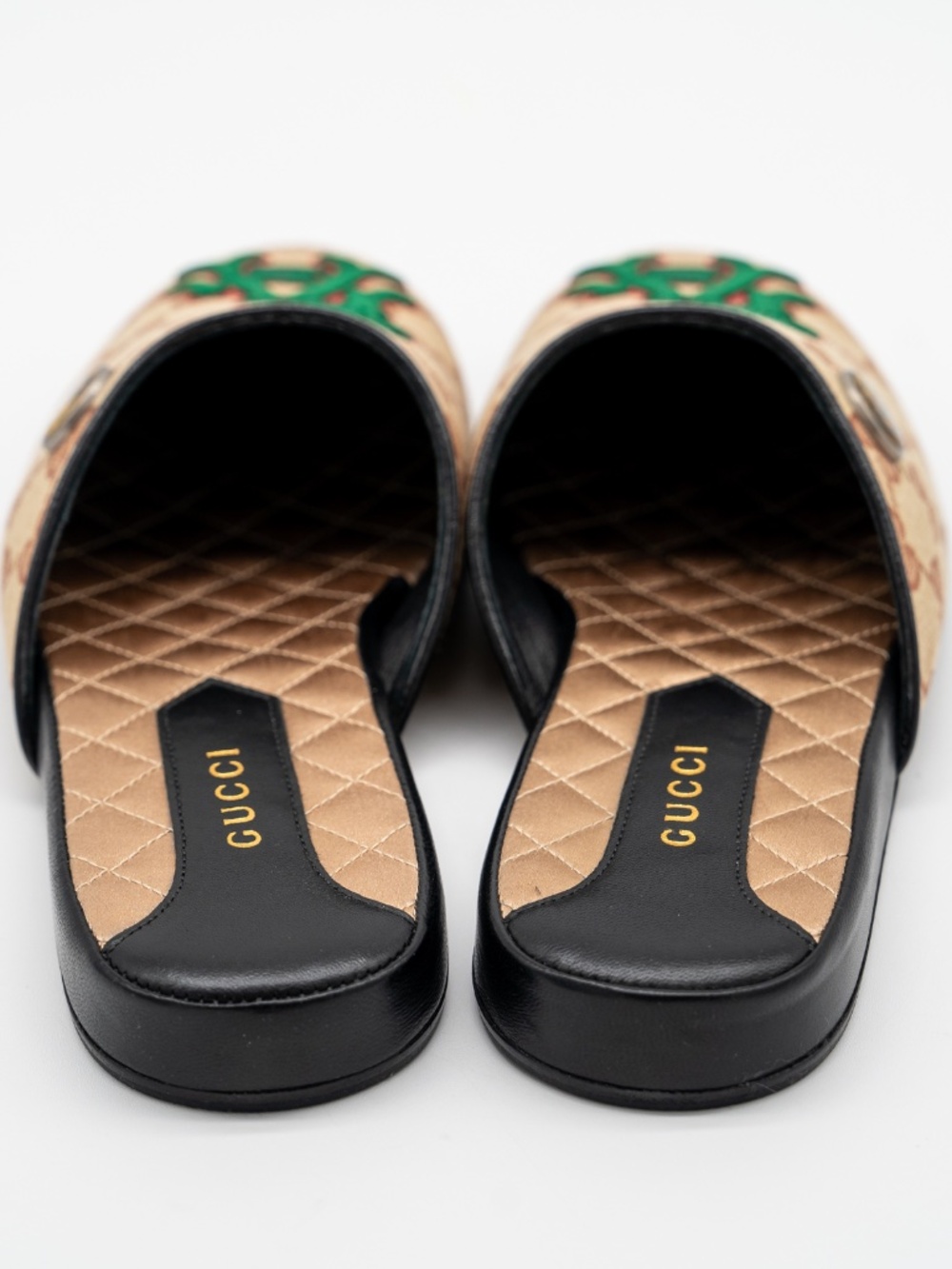 size 38G 8 US Gucci LA Angels Slippers Slides Mules GG Travel Beige Brown - Picture 5 of 15